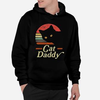 Cat Daddy Vintage Eighties Style Cat Retro Distressed Hoodie - Seseable