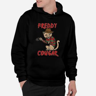 Cat Freddy Cougar Funny Halloween Hoodie - Seseable