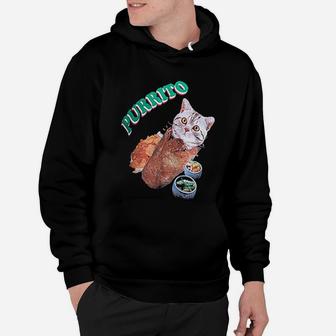 Cat In A Burrito Funny Mexican Food Kitty Salsa Hoodie - Seseable