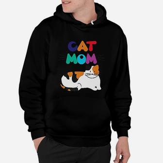 Cat Mom Calico Cat Lover Hoodie - Seseable