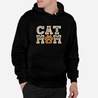 Cat Mom Retro Paw Lover Hoodie - Seseable