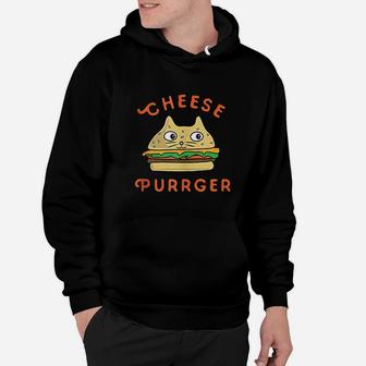 Cheeseburger Cat Purrburger Kitten Hamburger Burger Lover Hoodie - Seseable