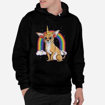 Chihuahua Unicorn Space Galaxy Rainbow Dog Hoodie - Seseable