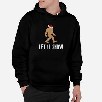 Christmas Bigfoo Let It Snow Holiday Gift Hoodie - Seseable