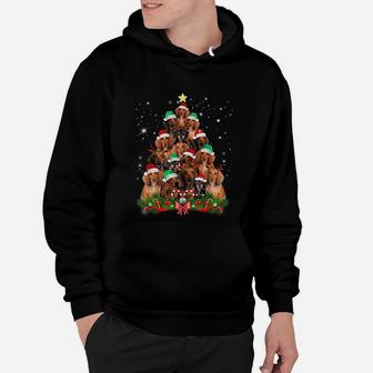 Christmas Dachshund Tree Funny Pajamas Xmas Hoodie - Seseable