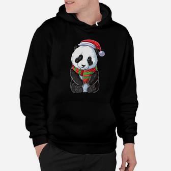Christmas Panda Santa Hat Pandas Bear Xmas Gifts Hoodie - Seseable