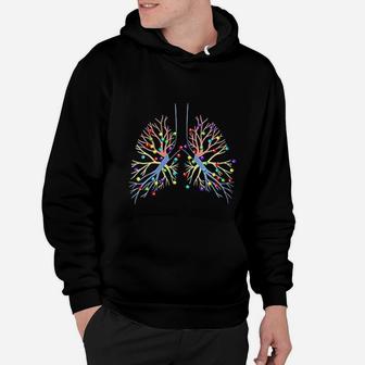 Christmas Respiratory Therapy Lung String Light Ornament Hoodie - Seseable