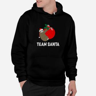 Christmas Sloth Team Santa Holiday Gift Hoodie - Seseable