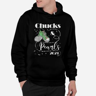 Chucks And Pearls 2021 Green Cute Shoes Hoodie - Seseable