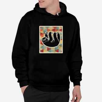 Classic Vintage Style Lazy Sloth Retro Sloth Hoodie - Seseable
