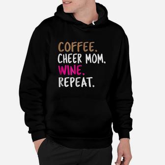Coffee Cheer Mom Wine Hoodie - Seseable