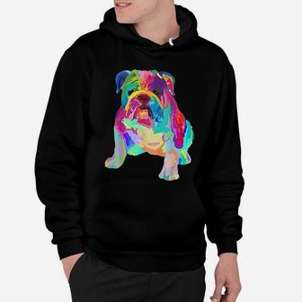 Colorful Cool English Bulldogs Hoodie - Seseable