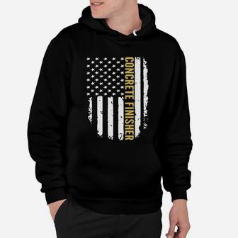Concrete Finisher American Flag Job Title Gift T-shirts Hoodie