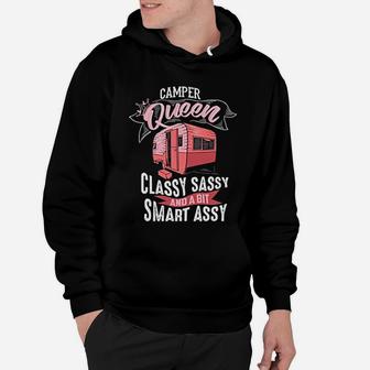 Cool Camper Queen Classy Sassy Smart Assy Funny Camping Gift Hoodie - Seseable