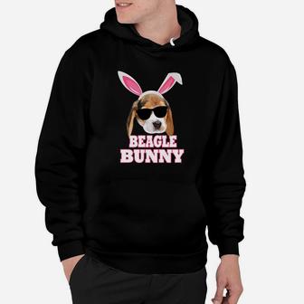 Cool Glasses Beagles Bunny Rabbit Dog Happy Easter Hoodie - Seseable