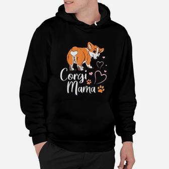 Corgi Mama Funny Corgi Dog Mom Gift Mothers Day Hoodie - Seseable