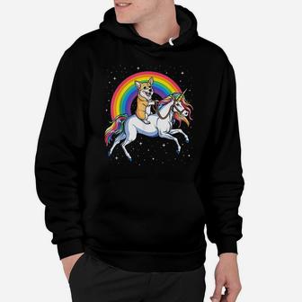 Corgi Unicorn Girls Space Galaxy Rainbow Corgicorn Hoodie - Seseable