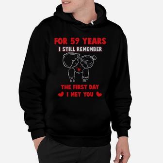 Couple Shirt For Husband Wife 59th Wedding Anniversary Gift Hoodie - Seseable