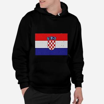 Croatia Flag Vintage Style Retro Croatian Women Football Jersey Hoodie - Seseable