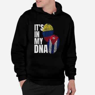 Cuban And Colombian Dna Mix Flag Heritage Gift Hoodie - Seseable