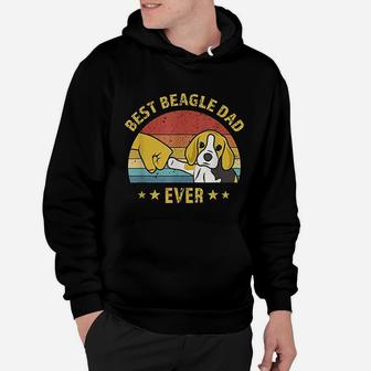 Cute Best Beagle Dad Ever Retro Vintage Gift Puppy Lover Hoodie - Seseable