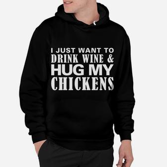Cute Chicken Farmer Wine Gift Funny Crazy For Mom Hoodie - Seseable