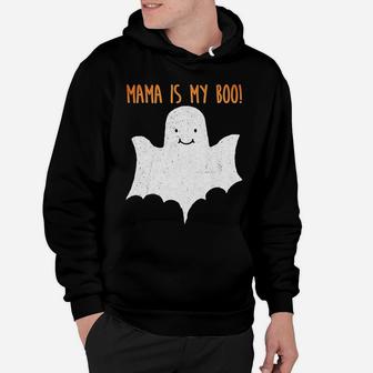 Cute Children Mama Is My Boo Halloween Ghost Hoodie - Seseable