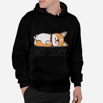 Cute Corgi Gift Funny Dog Lover Not Today Lazy Animal Hoodie - Seseable