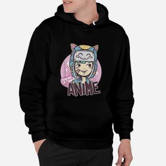 Cute Girl Kawaii Style Cat Hat I Anime Lover Gift Hoodie - Seseable