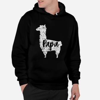 Cute Papa Llama Animal Dad First Fathers Day Outfit Hoodie - Seseable