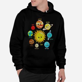 Cute Planets Solar System T Shirt, Apparel For Kids Hoodie - Seseable