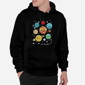Cute Planets Stars Astronomy Space Cosmos Hoodie - Seseable