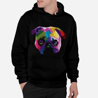 Cute Pug Colorful Pug Pop Art Style Hoodie - Seseable