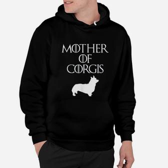 Cute Unique White Mother Of Corgis Hoodie - Seseable