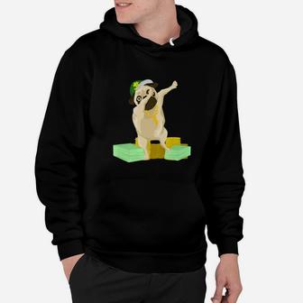Dabbing Dollar Pug Funny Dog Lover Graphic Hoodie - Seseable