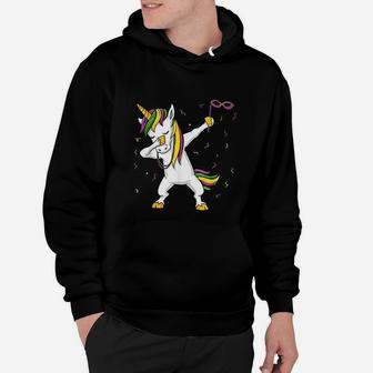 Dabbing Unicorn Mardi Gras Funny Girls Kids Dab Hoodie - Seseable