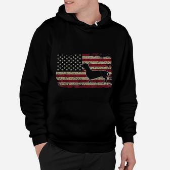 Dachshund America Flag Patriotic Weiner Dog Gift Hoodie - Seseable