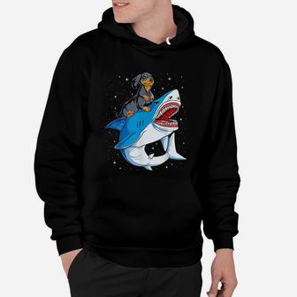 Dachshund Shark Kids Boys Men Space Galaxy Jawsome Gifts Hoodie - Seseable