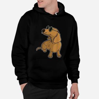 Dachshund Weiner Dog Sun Glasses Hoodie - Seseable