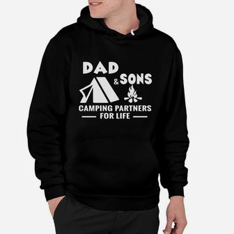 Dad And Son Camping Partner Hoodie - Seseable
