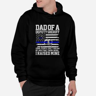 Dad Of A Deputy Sheriff Father Thin Blue Line American Flag Shirt Hoodie - Seseable