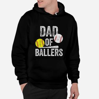 Dad Of Ballers Funny Baseball Softball Gift From Son Hoodie - Seseable