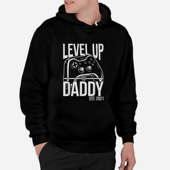 Daddy Daddy 2021 Expecting Parents Level Up Gamer Hoodie - Seseable