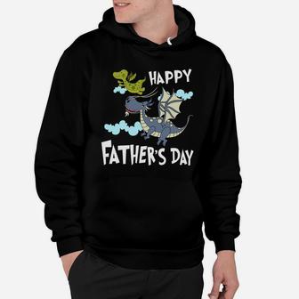 Daddy Dragon And Daddy Son Happy Fathers Day Hoodie - Seseable
