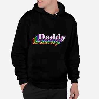 Daddy Gay Daddy Bear Retro Lgbt Rainbow Hoodie - Seseable