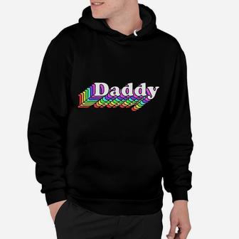 Daddy Gay Daddy Bear Retro Lgbt Rainbow Lgbtq Pride Hoodie - Seseable