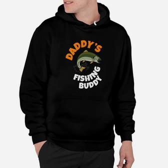 Daddys Fishing Buddy Young Kid Child Fisherman Hoodie - Seseable