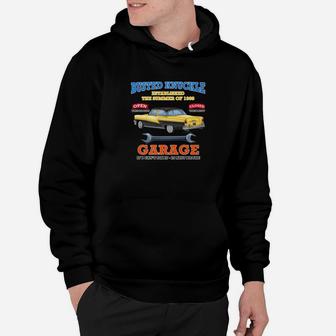 Dads Garage Funny Fathers Day Slim Novelty Gift Hoodie - Seseable