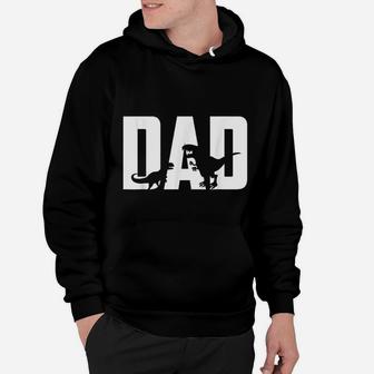 Dadsaurus Dinosaur Dad Fathers Day Gift Hoodie - Seseable