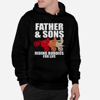 Dirt Bike Dad Shirt Father And Sons Motocross Shirt Black Youth Hoodie - Seseable